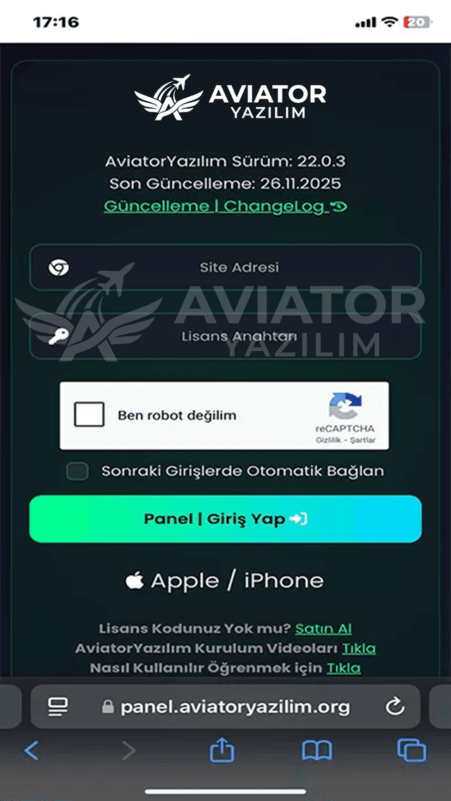 AviatorYazılım ekran 2